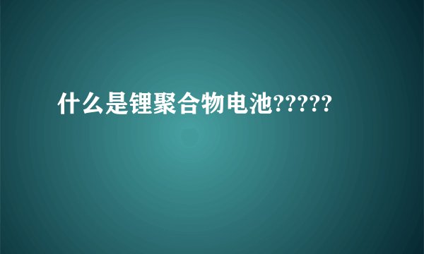 什么是锂聚合物电池?????