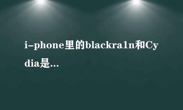 i-phone里的blackra1n和Cydia是什么东西啊？