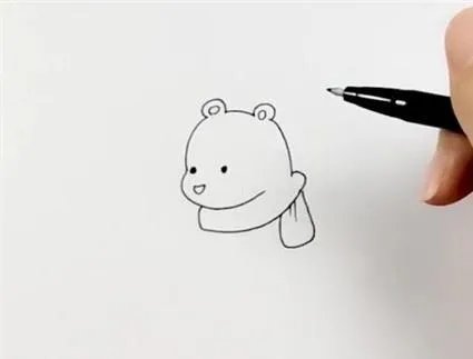 儿童彩铅北极熊绘画图片？