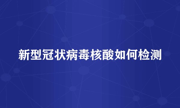 新型冠状病毒核酸如何检测