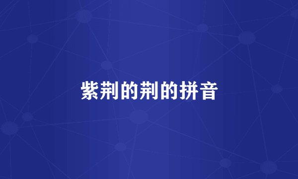 紫荆的荆的拼音