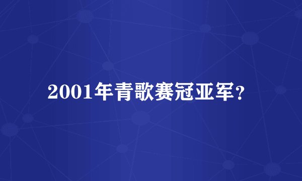 2001年青歌赛冠亚军？