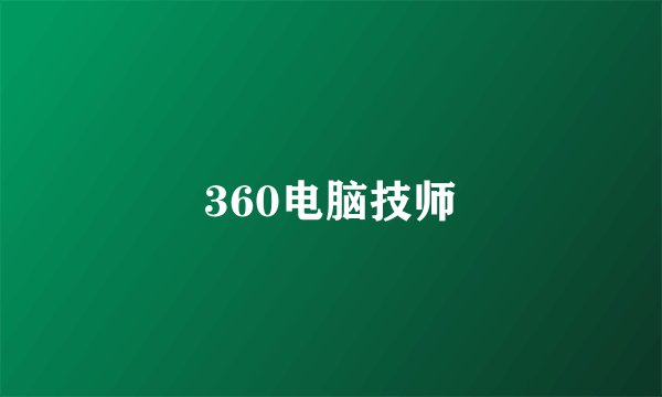 360电脑技师