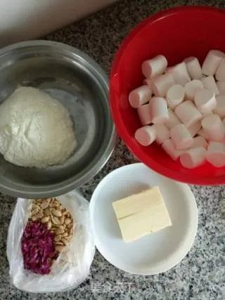 花生玫瑰牛轧糖~面包机版