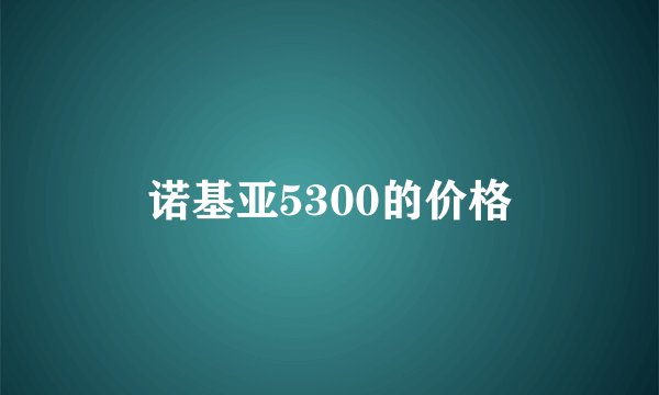 诺基亚5300的价格