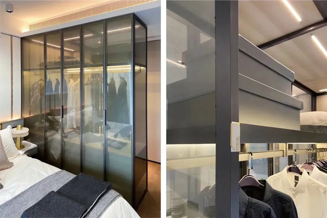 不锈钢、玻璃元素+低饱和度灰,打造完美意式现代轻奢风~