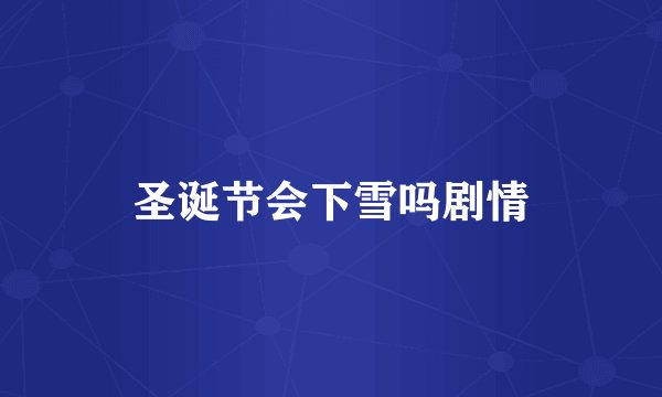 圣诞节会下雪吗剧情