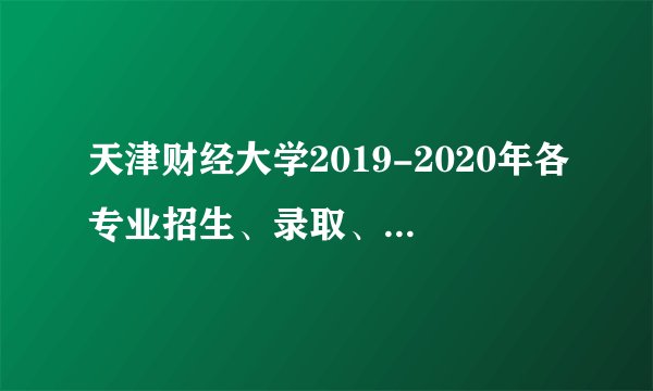 天津财经大学2019-2020年各专业招生、录取、推免人数一览