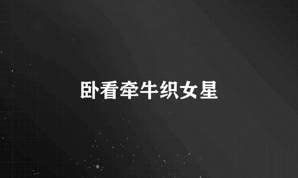 卧看牵牛织女星