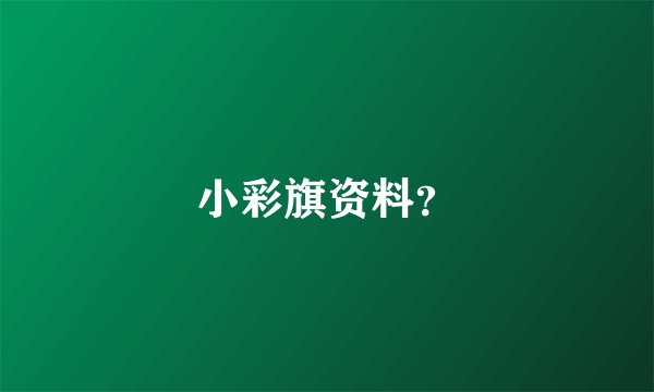 小彩旗资料？