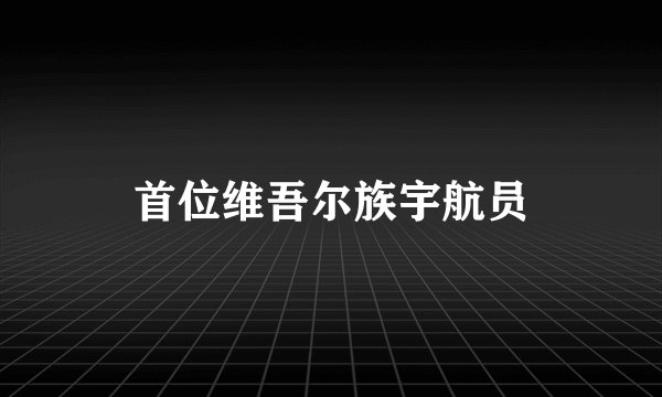 首位维吾尔族宇航员