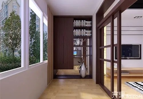 阳台柜这样设计很精致 你家有吗