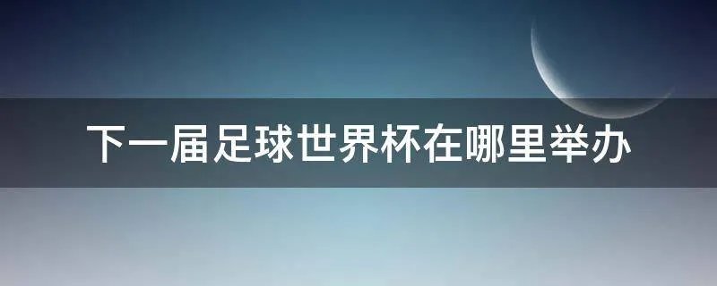 下一届足球世界杯在哪里举办