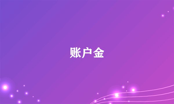 账户金