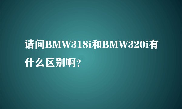请问BMW318i和BMW320i有什么区别啊？