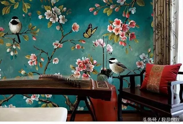 漂亮的手绘墙纸背景墙图集