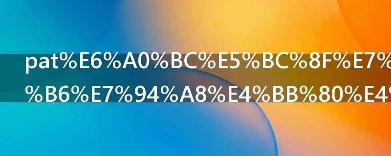 pat格式的文件用什么打开