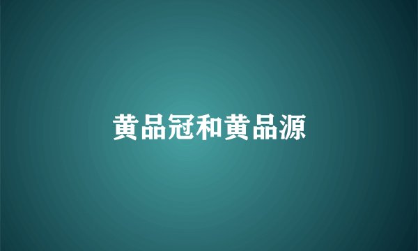 黄品冠和黄品源