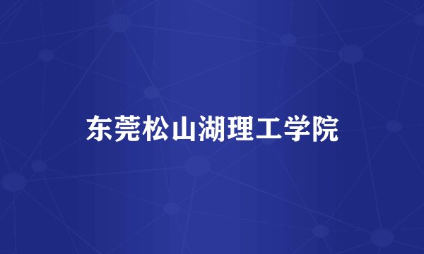 东莞松山湖理工学院