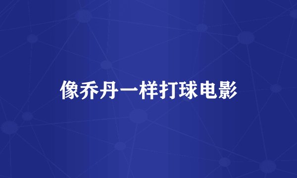 像乔丹一样打球电影