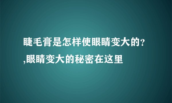睫毛膏是怎样使眼睛变大的？,眼睛变大的秘密在这里