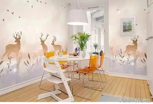 漂亮的手绘墙纸背景墙图集