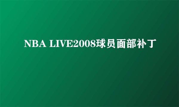 NBA LIVE2008球员面部补丁
