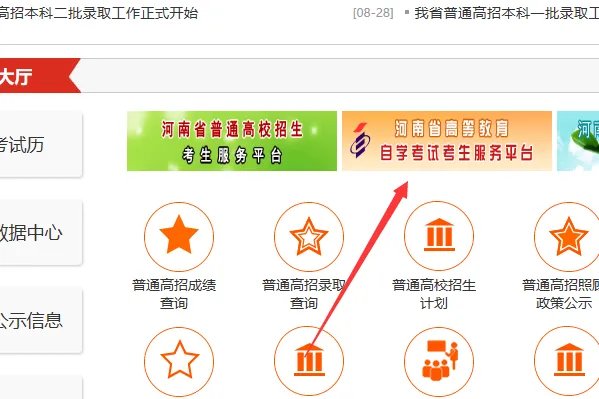 河南省招生办公室自考成绩怎么查