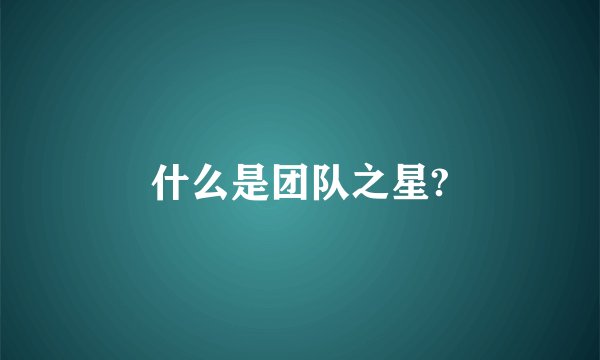 什么是团队之星?