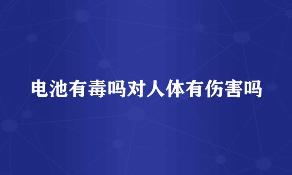 电池有毒吗对人体有伤害吗