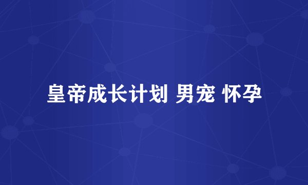 皇帝成长计划 男宠 怀孕