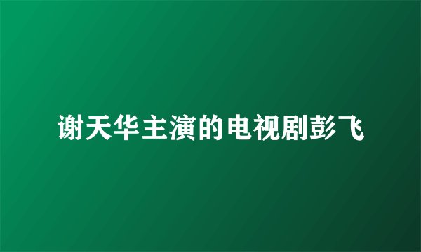 谢天华主演的电视剧彭飞