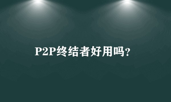 P2P终结者好用吗？