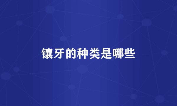 镶牙的种类是哪些
