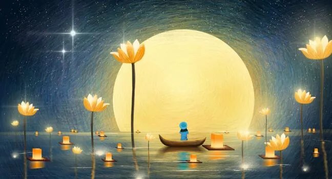 描写中秋月亮的优美句子