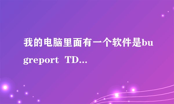 我的电脑里面有一个软件是bugreport  TDebug,这是做什么的啊