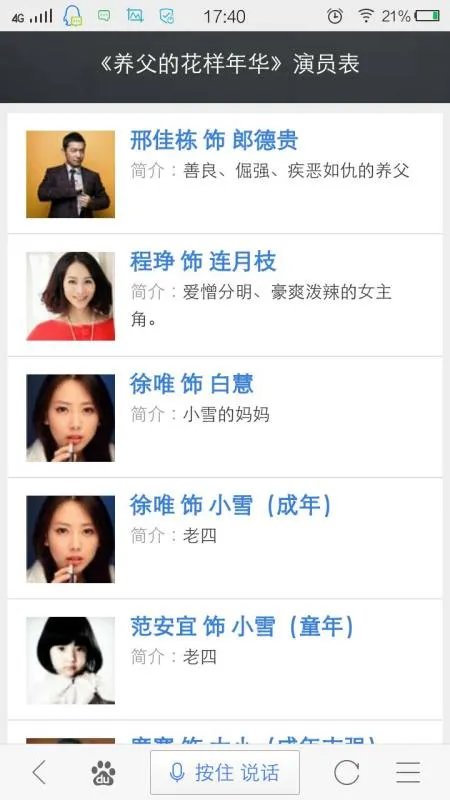 养父的花样年华演员表全部名单