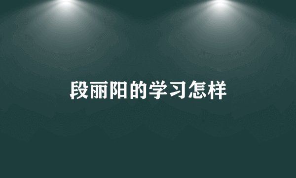 段丽阳的学习怎样
