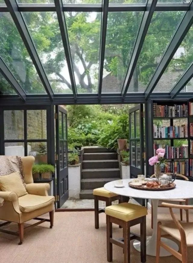 冬日里的花园阳光房，尽享暖暖的春色