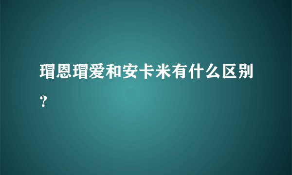 瑁恩瑁爱和安卡米有什么区别？