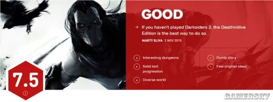 《暗黑血统2:终极版》IGN 7.5分 爽一次就够了