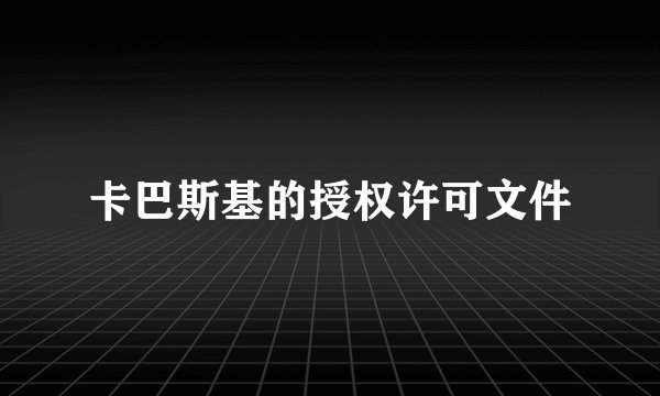 卡巴斯基的授权许可文件