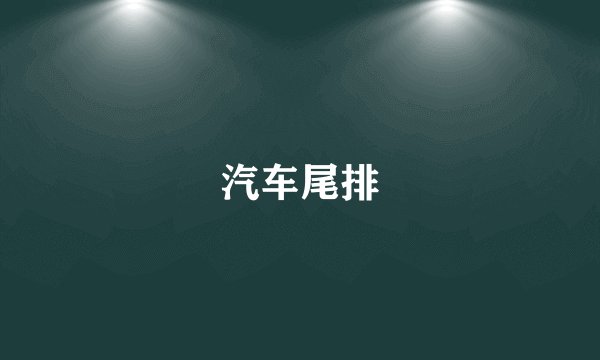 汽车尾排
