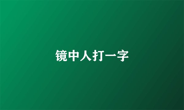 镜中人打一字