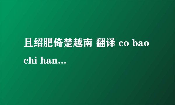 且绍肥倚楚越南 翻译 co bao chi hanh vao cho tai din co dung mot minh ve tau bay gio toi.欲找集
