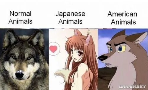 美国动物vs日本动物 十图解读日美动漫文化差异