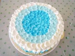 蓝色海洋之心蛋糕