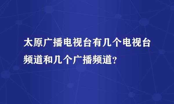 太原广播电视台有几个电视台频道和几个广播频道？