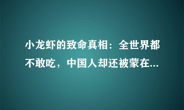 小龙虾的致命真相：全世界都不敢吃，中国人却还被蒙在鼓里是造谣吗？