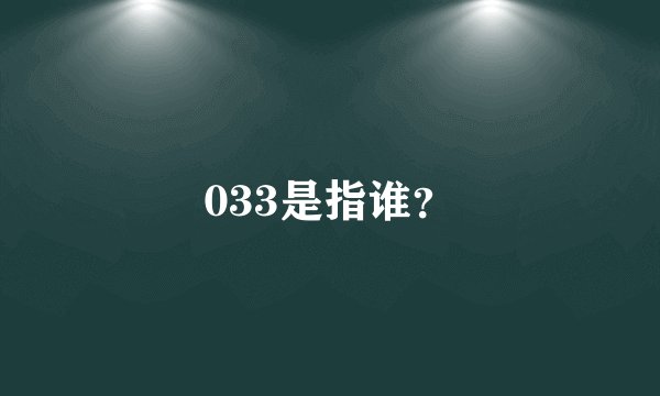 033是指谁？